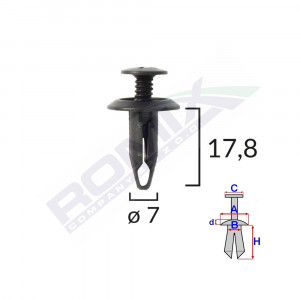 CLIPS FIXARE FORD UNIVERSAL - NEGRU SET 10 BUC