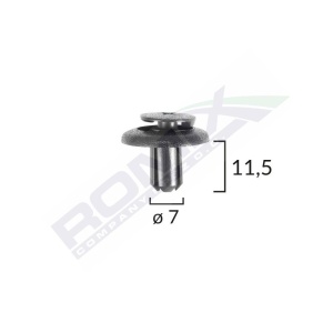 CLIPS FIXARE PENTRU LEXUS/TOYOTA/YAMAHA 7X11.5MM - NEGRU SET 10 BUC - Img 3