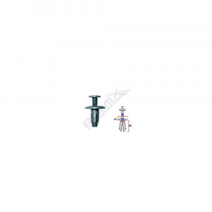 CLIPS FIXARE PENTRU TOYOTA 6X13.3MM - NEGRU SET 10 BUC - Img 2