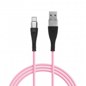 Delight - Cablu de date - USB Type C - înveliş siliconic, 4 culori, 1 m - Img 5