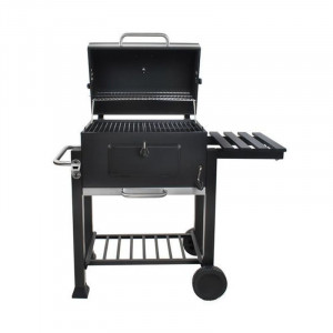 Gratar bbq pe carbune, capac rabatabil cu termometru, roti transport, 115x46x106 cm, grill 61.5x46x51 cm - Img 10
