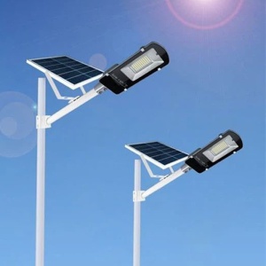 Lampa stradala solara 100w, 206 led-uri, 2 trepte iluminare, telecomanda, aluminiu - Img 9