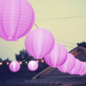 Lampion LED - magenta - 2 x AAA - Img 1