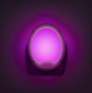 Lumina de veghe LED cu colori alternante Premium "Smooth" - 7 LED, 8x10cm - Img 1