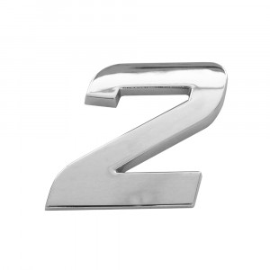 ORNAMENT AUTO 3D. CIFRA 2. 26 MM. CROMAT - Img 1