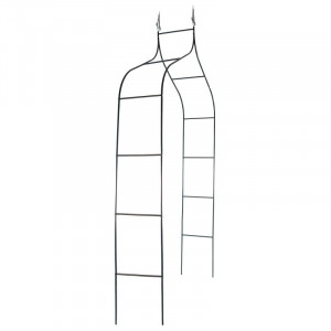 Pergola decorativa de gradina, constructie metalica, stil gothic, 240x150x37 cm - Img 9