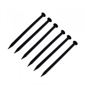 Pini plastic pentru fixare separator gazon, lungime 20 cm, negri - Img 5
