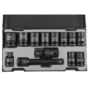 SET 13 PIESE. TUBULARE DE IMPACT DE 1/2` HEX. + ADAPTOR - Img 4