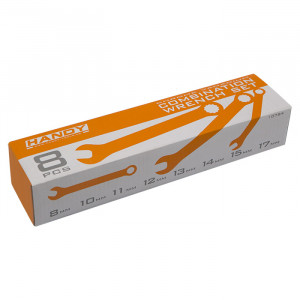 Set de 8 chei combinate (fix+inelar) in husa din mat. plastic - Img 3