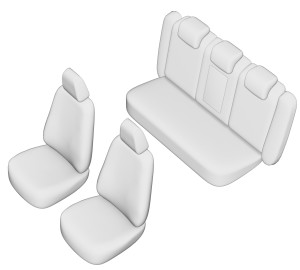 SET HUSE SCAUN AUDI A5 2017- (BANCHETA FRACTIONATA) CU TETIERE SPATE IN FORMA DE L - Img 2