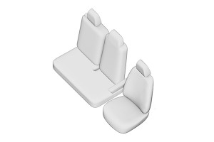SET HUSE SCAUN RENAULT MASTER (2+1) 2020- (BANCHETA FRACTIONATA)