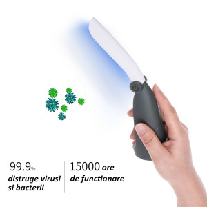 Sterilizator portabil cu lumina uvc, 2w, alimentare baterii, pliabil - Img 4