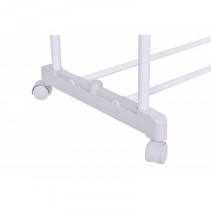 Suport dublu pentru umerase, raft incaltaminte, roti transport, inaltime ajustabila 159x80x41 cm - Img 7