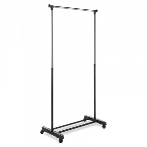 Suport umerase haine, stand incaltaminte, inaltime ajustabila 163x145x45 cm, 4 roti, otel cromat - Img 8