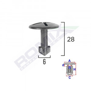 SURUB FIXARE ELEMENTE ROATA PENTRU AUDI/SEAT 8X28MM - NEGRU SET 5 BUC