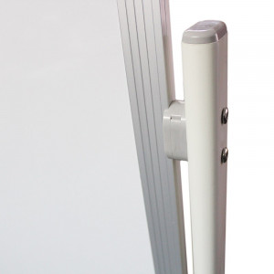Tabla magnetica doua fete scriere, 90x120 cm, stand mobil cu blocare roti, rama aluminiu - Img 3