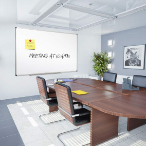 Tabla magnetica whiteboard 90x150 cm, rama aluminiu, tavita markere - Img 3