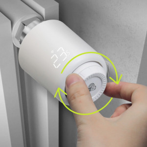 Termostat inteligent pentru calorifer, wifi, android ios, control vocal alexa, programabil - Img 1