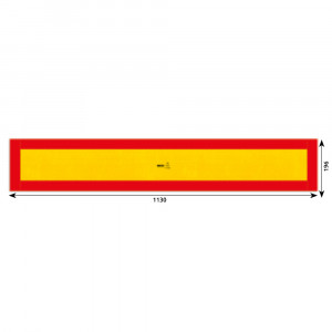 AUTOCOLANT REFLECTORIZANT GALBEN/ ROSU 1130X196 MM HICO