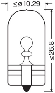 BEC 12V W5W ORIGINAL SET 10 BUC OSRAM - Img 3