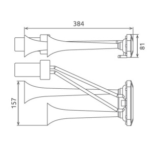 CLAXON CAMION CROM CU 2 GOARNE, MELODIC, 24V 1A CU COMPRESOR - Img 5