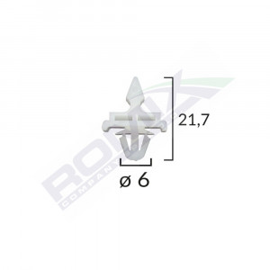 CLIPS FIXARE ELEMENTE EXTERIOARE PENTRU MERCEDES 6X21.7MM- ALB SET 10 BUC