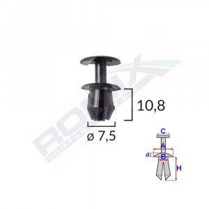 CLIPS FIXARE MULTIPLE APLICATII PENTRU GRUP VAG - NEGRU SET 10 BUC - Img 2