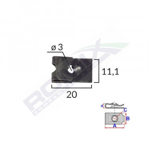 CLIPS FIXARE UNIVERSAL - NEGRU SET 25 BUC - Img 2