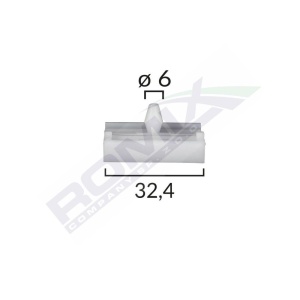 CLIPS PRAGURI BMW 6X24MM - GRI SET 10 BUC - Img 4
