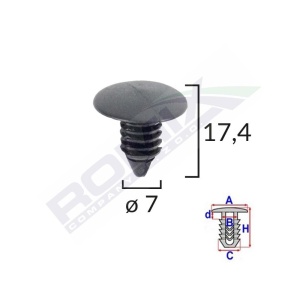 CLIPS TAPITERIE PENTRU CITROEN/DAEWOO SET 10 BUC - Img 3