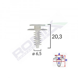 CLIPS TAPITERIE PENTRU FIAT/LANCIA/ALFA ROMEO - ALB SET 10 BUC - Img 2