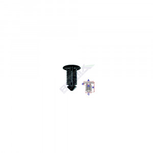 CLIPS TAPITERIE PENTRU RENAULT 8.9X21.2MM - NEGRU SET 10 BUC - Img 2