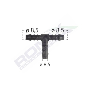 CONECTOR FURTUN TEU UNIVERSAL 8.5MM - NEGRU SET 5 BUC - Img 3