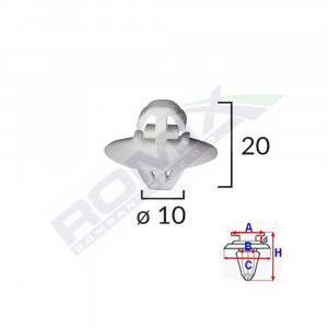 ELEMENT FIXARE BANDOURI LATERALE PENTRU CRAFTER / SPRINTER SET 10 BUC - Img 2