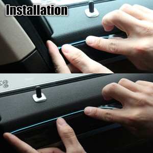 Fir cu lumina ambientala pentru auto, neon ambiental flexibil 3,2 mm culoare portocaliu - Img 4