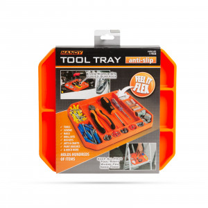 HANDY - Tavă cauciuc pentru unelte, cu compartimente şi riglă - 26 x 23,5 x 2,5 cm - Img 6