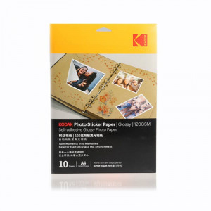 Hartie foto autoadeziva a4, glossy, pentru imprimante inkjet, 120g/mp, top 10 coli, kodak - Img 2