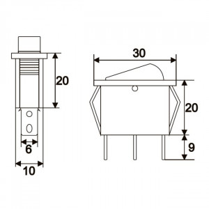 Interupator basculant 1 circuit 10A-250V OFF-ON lumini de rosie - Img 2