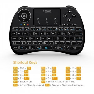 Mini tastatura iluminata, wireless cu touchpad, reiie h9+ - Img 7