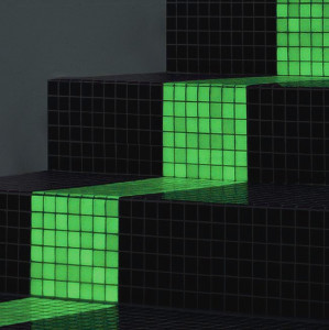 Mozaic fosforescent verde pentru decor glow in the dark, 30x30 cm - Img 2