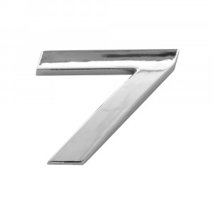 ORNAMENT AUTO 3D. CIFRA 7. 26 MM. CROMAT - Img 3