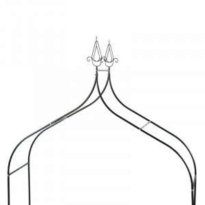 Pergola decorativa de gradina, constructie metalica, stil gothic, 240x150x37 cm - Img 10