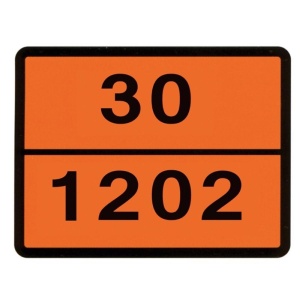 PLACA ADR 30-1202 30X40 CM DIESEL HICO - Img 2