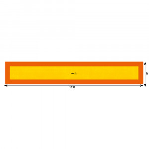 PLACA REFLECTORIZANTA GALBEN/ROSU FLUORESCENT 1130X196 MM HICO