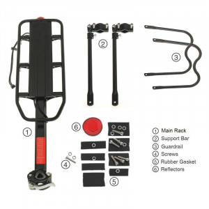 Portbagaj bicicleta, universal, sustinere triunghiulara, margini protectie - Img 30