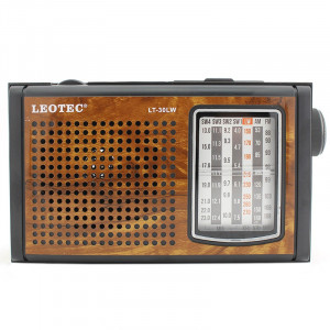 Radio portabil fm-am, stil retro, 7 benzi radio, alimentare priza sau baterii - Img 2