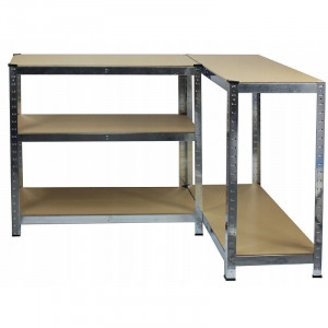 Raft metalic, 5 nivele depozitare, set 2 bucati, sarcina maxima totala 875 kg,180x90x30 cm - Img 3