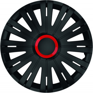 SET CAPACE ROTI 16` NEGRE CU INEL ROSU ACTIVE