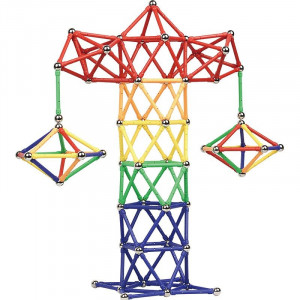 Set constructie magnetic 3d, 138 piese, joc educativ varsta 6+, procart - Img 12