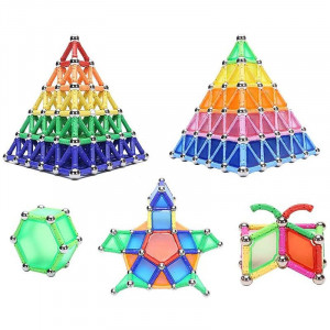 Set constructie magnetic 3d, 230 piese, joc educativ creativ, varsta 6+, procart - Img 17